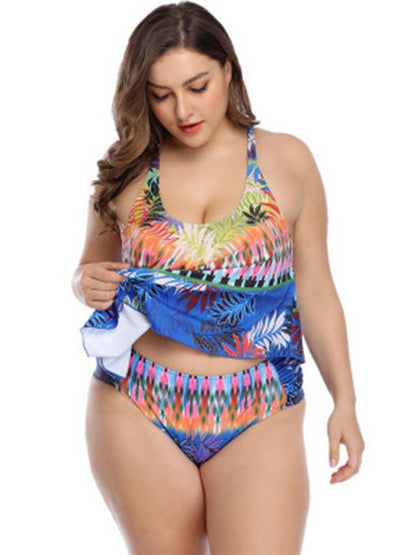 Printed Plus Size Tankinis Swimwear