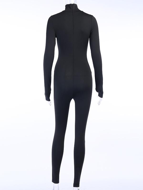 Fashion Solid Bodycon Yoga Jumpsuits
