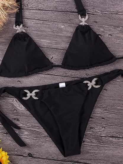 Sexy Rhinstone Bandage Bikinis Swimwear