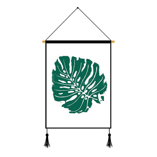 Light Green Monstera Green Plants Printed Wall Hanging Decoration