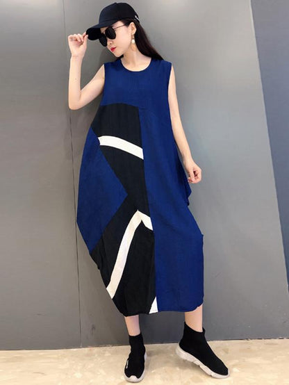 Original Split-joint Sleeveless Dress