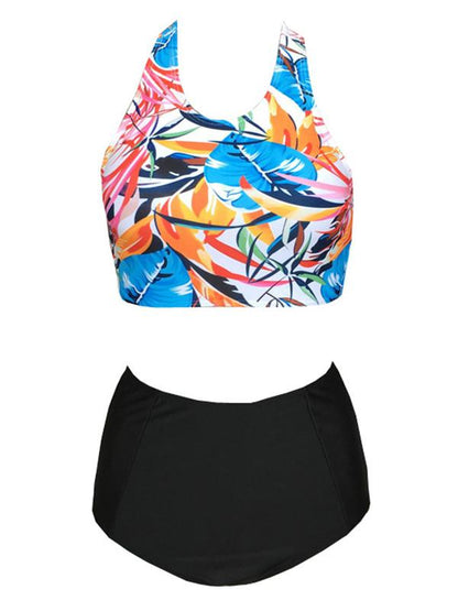 High Waisted Bandeau Bikini Swimsuit