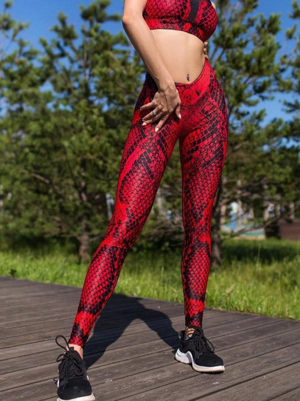 Snake Printed Yoga Leggings