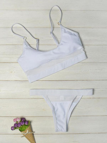 Hollow Solid Bikinis Swimwear