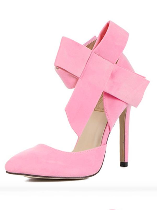 Pretty Bowknot Pointy High Heeled Shoes