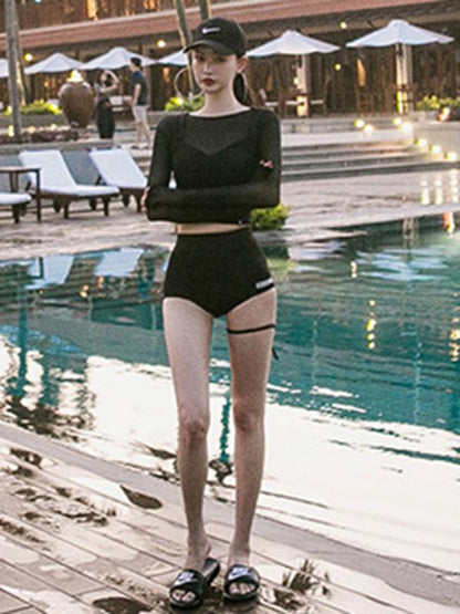 Black High Waisted Bikini Swimsuit