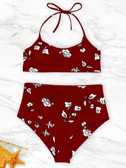 Fresh Summer Floral Bikinis Swimwear
