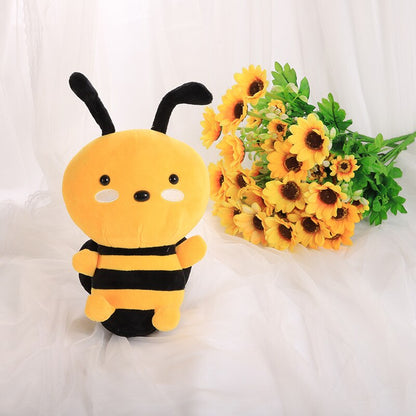 1pc 20-80cm Cute Little bee Doll Plush Toy Animal Simulation Cartoon Modelling Soft Stuffed Child kid Gifts Home Decor