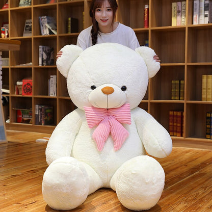 1pc Cute Large Size 80 100cm 3 colours Soft Stuffed Teddy Bear Plush Toy Big  Bear Doll Lovers Christmas&amp;Birthday gift