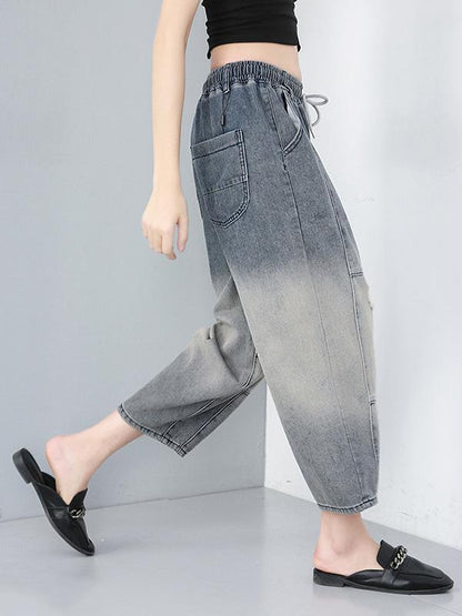 Loose Wide-leg Split-joint Harem-pants