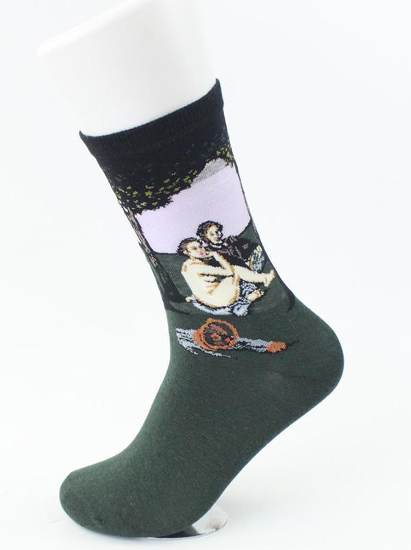 Vintage Literary Abstract Print Socks