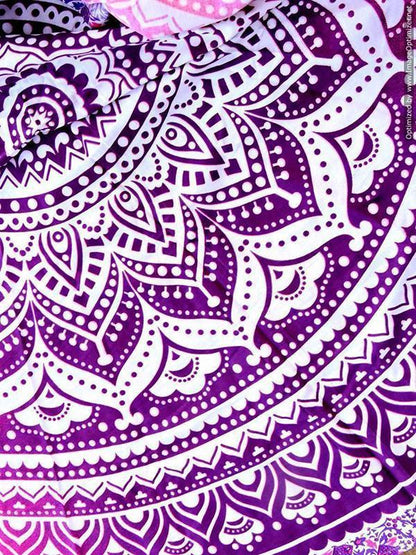 Pretty Bohemia Floral Round Shawl Beach Mat