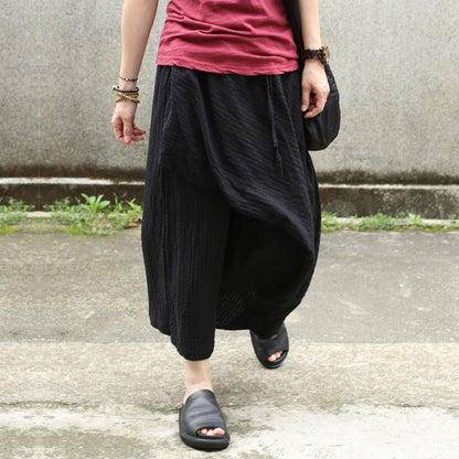 Stripe Women Loose Black Skirt