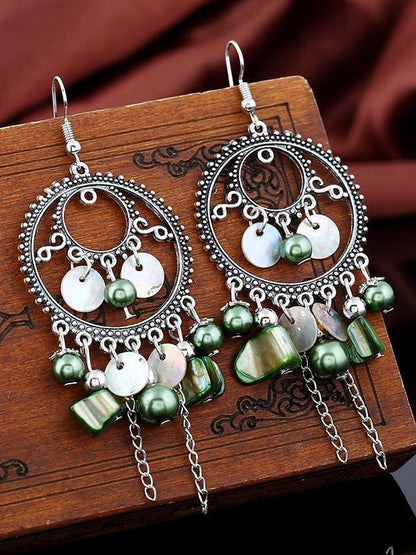 Retro Fashion Bohemia Tassel Style Alloy Earrings