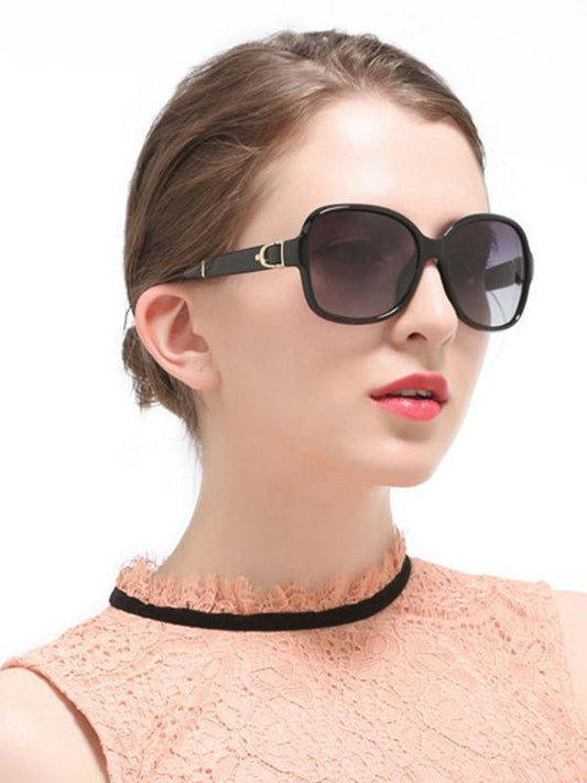 Classical Retro Ultra-violet Ray Intercepting Big Frame Sunglasses