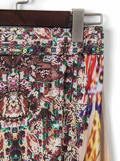 Bohemia Printed Big Hemline Skirt Bottoms