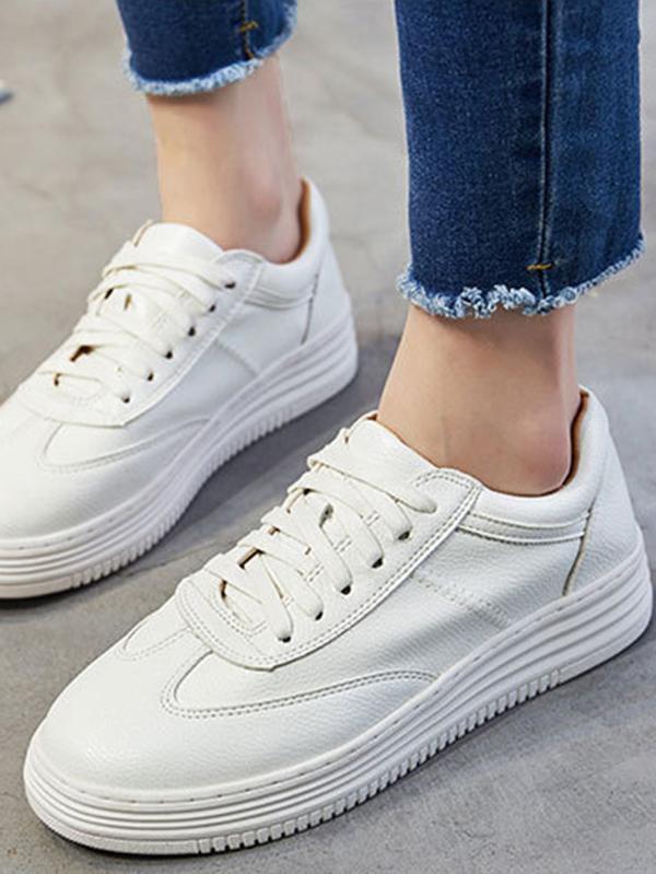 Solid Color Casual Sports Shoes