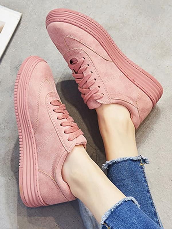 Solid Color Casual Sports Shoes