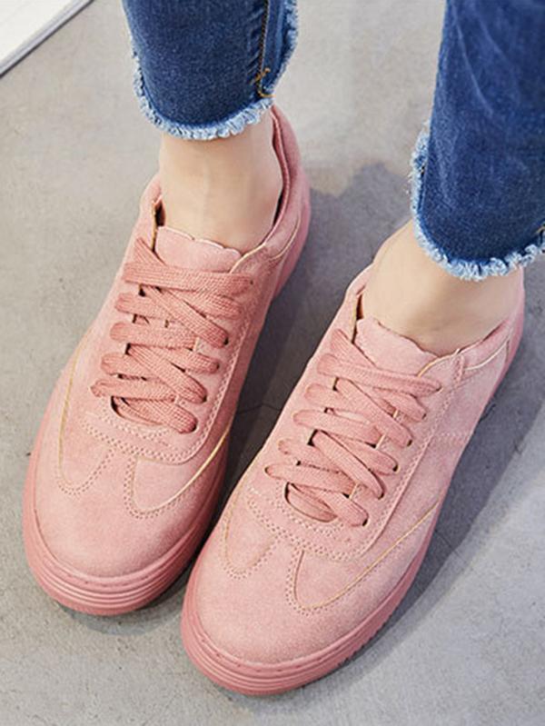 Solid Color Casual Sports Shoes