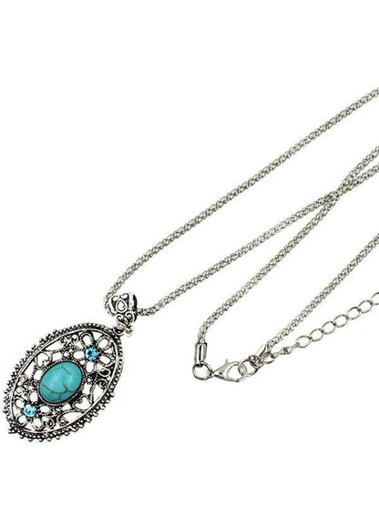 Vintage Hollow Turquoise Necklaces Accessories