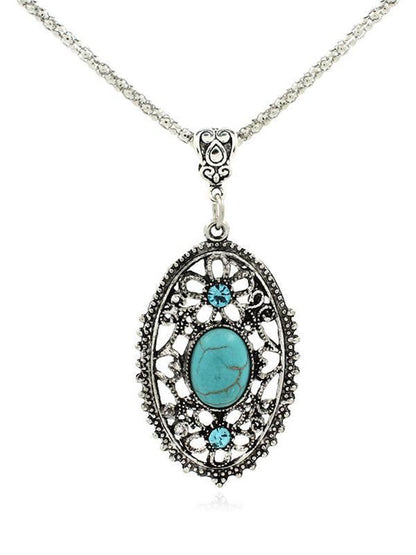 Vintage Hollow Turquoise Necklaces Accessories
