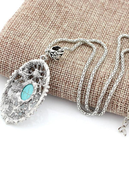 Vintage Hollow Turquoise Necklaces Accessories