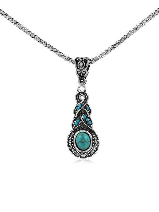 Dancette Pattern Turquoise Necklaces Accessories