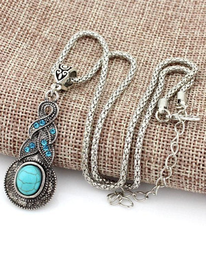 Dancette Pattern Turquoise Necklaces Accessories