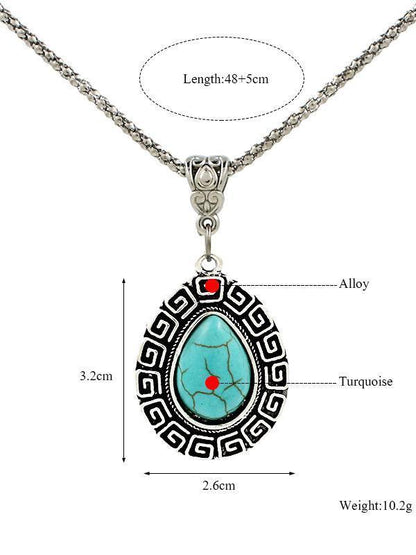 Water-drop Pattern Turquoise Necklaces Accessories