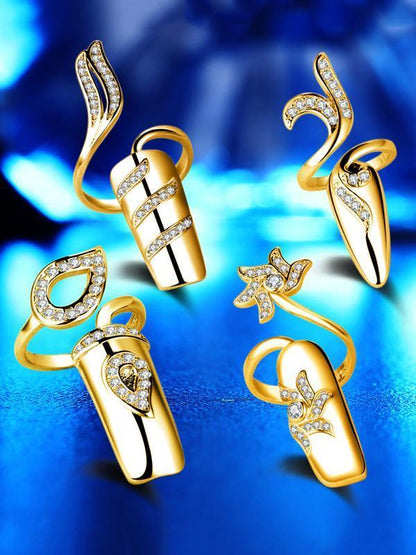 Lucky Flower Of Finger-Nails Sterling Sliver Accessories