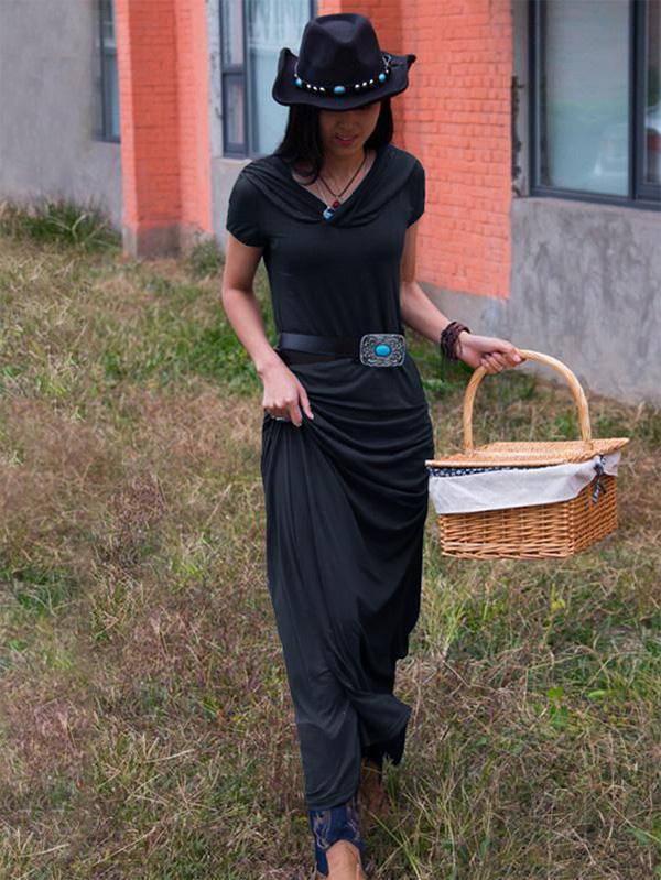 Vintage Sleeveless Slim Fit Maxi Dress