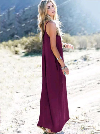 Original Open-neck Long Dress