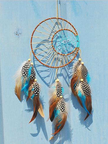 Indian Double Ring Feather Decoration Accessories