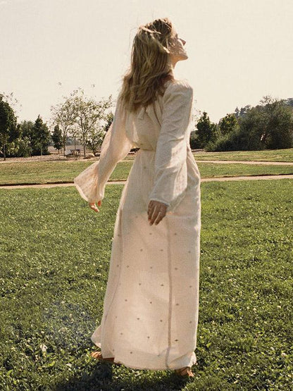 Bohemia Embroidered Loose Maxi Dress