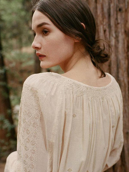 Bohemia Embroidered Loose Maxi Dress