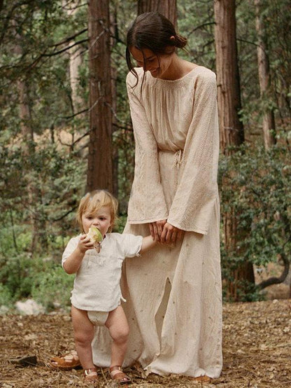 Bohemia Embroidered Loose Maxi Dress
