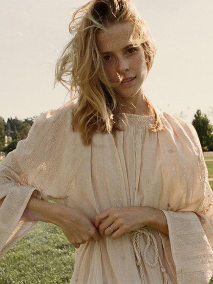 Bohemia Embroidered Loose Maxi Dress