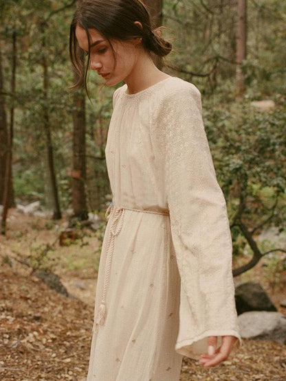 Bohemia Embroidered Loose Maxi Dress