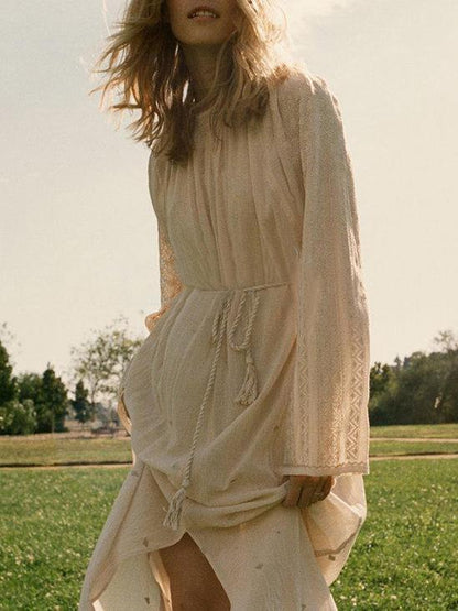 Bohemia Embroidered Loose Maxi Dress