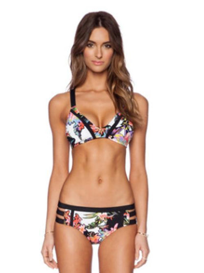 Sexy Floral Two-Pieces Bikini Swimwear