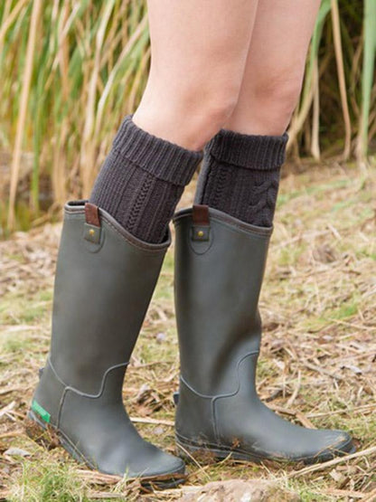 Knitting Over Knee-high Leg Warmer Thermal Stocking