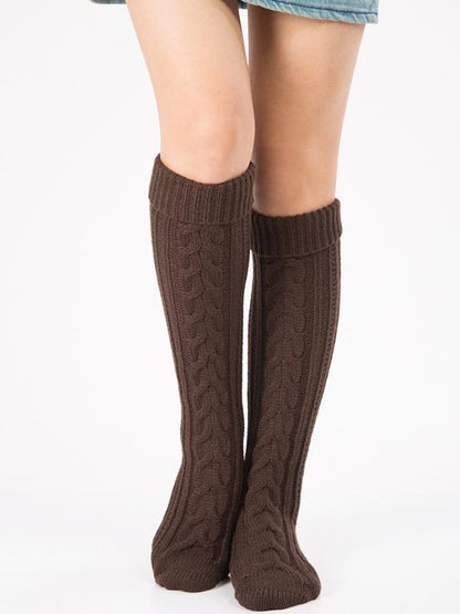 Knitting Over Knee-high Leg Warmer Thermal Stocking