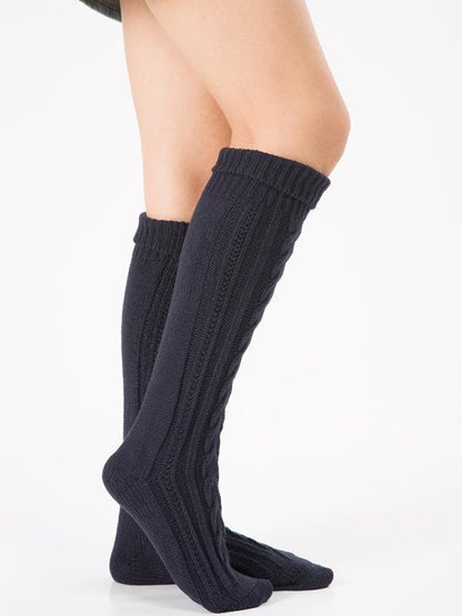 Knitting Over Knee-high Leg Warmer Thermal Stocking