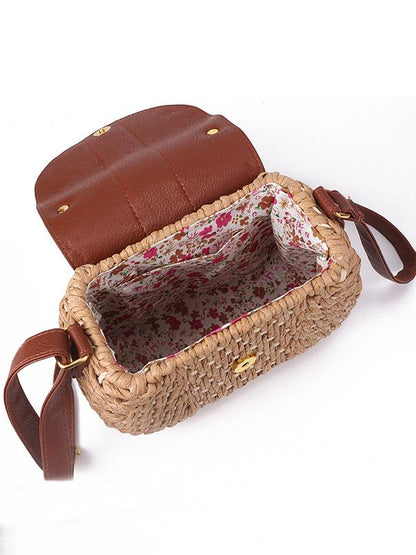 Handmade Tasseled Straw Plaited Article Bohemia Bag
