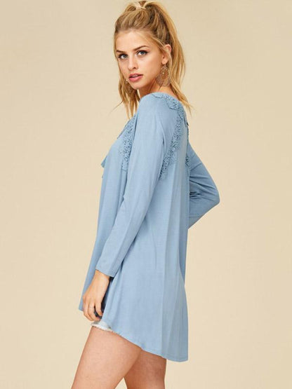 Hollow Lace-up Blouses&Shirts Top
