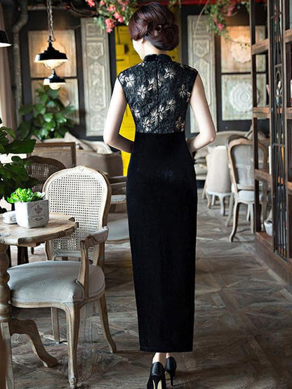 Original Chinese Long Dress in Black Color