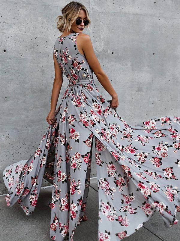 Bohemia Sleeveless Split-side Maxi Dress