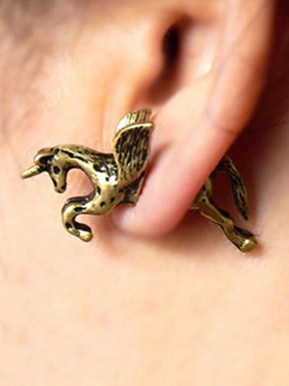 Punk Horse Pattern Earrings