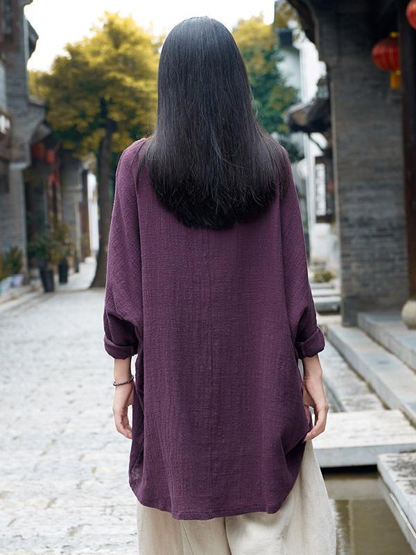 Original Long Loosen Cotton Tops