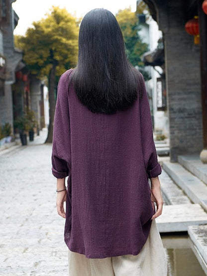 Original Long Loosen Cotton Tops